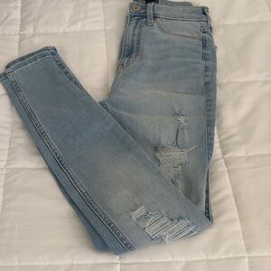 Hollister Light Blue‎ Ripped Skinny Jeans W 23” by 29”
